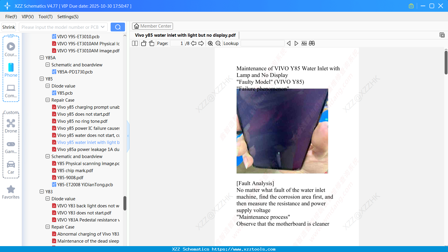 Vivo Y85 Water Inlet With Light But No Display